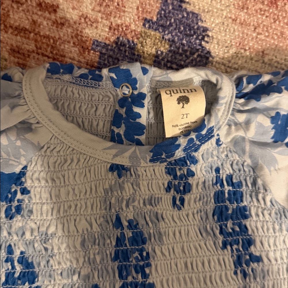 Kate Quinn Blue Floral Romper - Picture 2 of 6